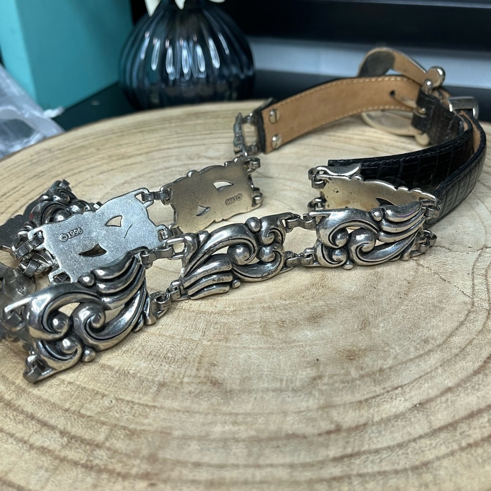 Brighton classic belt Elegant Silver and Black medium - Picture 7 of 7